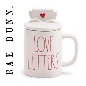 RAE DUNN by Magenta Artisan Love Letters Mug with Topper NEW